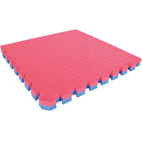 Tatami Kampfsportmatte Competition SMALL 50 x 50 x 4 cm BLAU/ROT Härte 30-35 inkl. Randelemente
