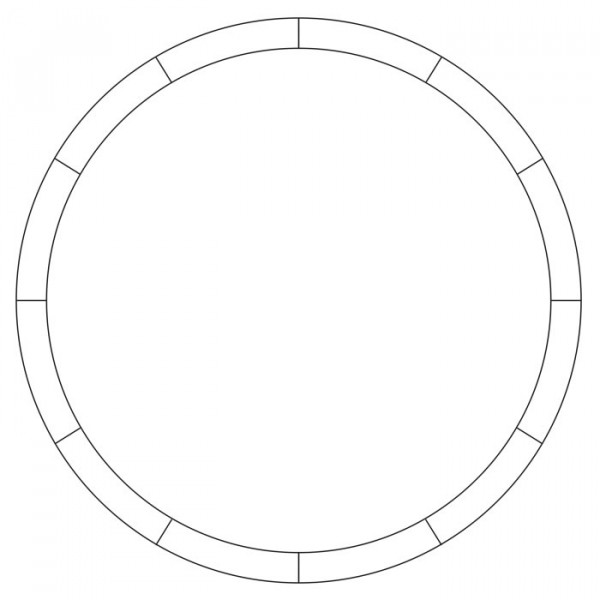 Balancierschlange Skizze: Set Kreis, Durchmesser 120 cm