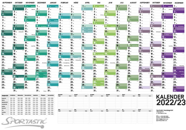 Sportastic JAHRES-KALENDER 2022 - 2023